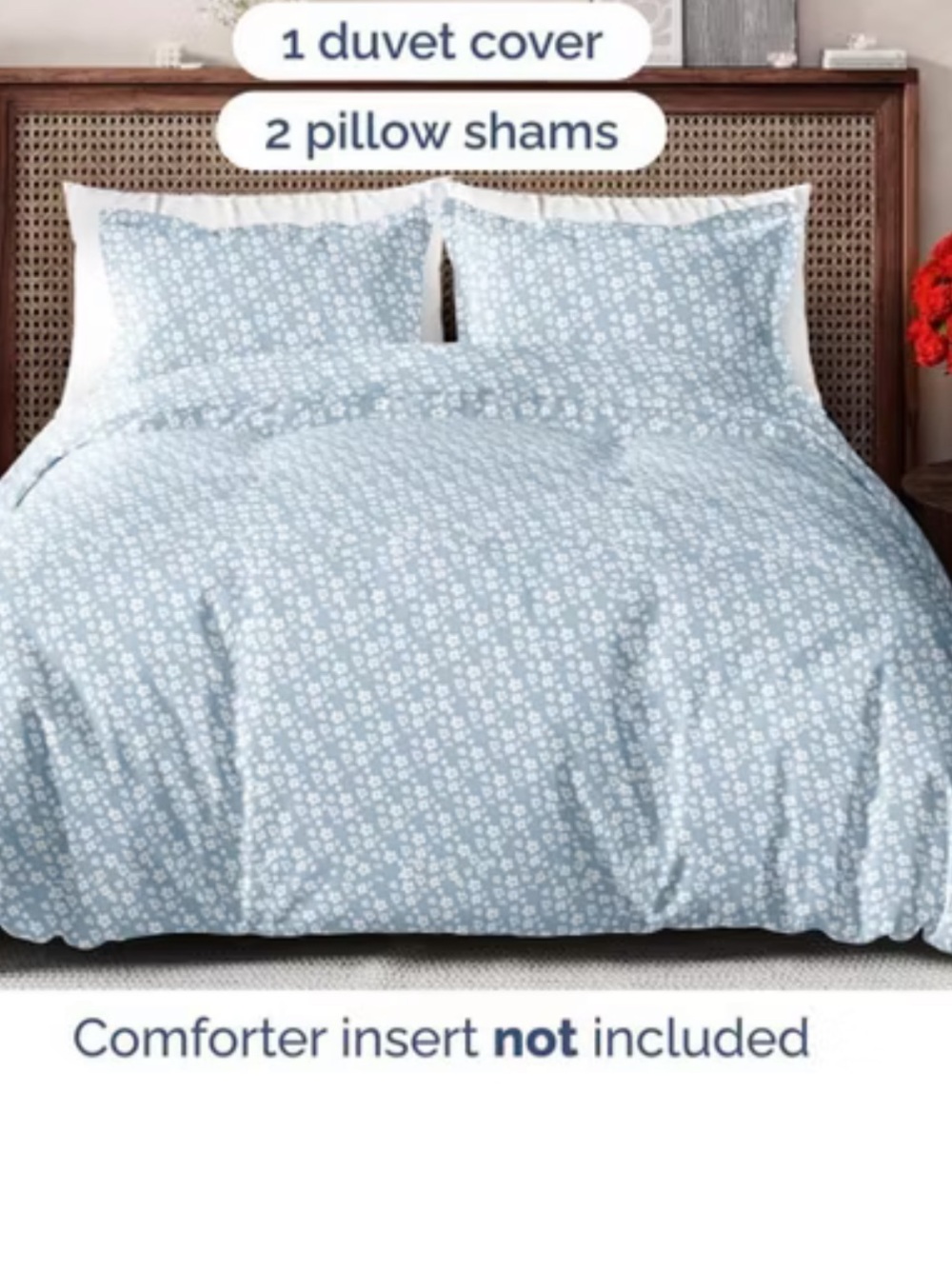 Cgk linens blue meadow king size duvet. New!